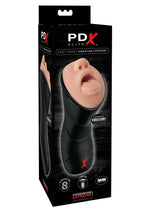 Load image into Gallery viewer, Pipedream Extreme Elite Rechargeable Deep Throat Vibrating Masturbator - Mouth - Black/Vanilla
