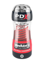 Load image into Gallery viewer, Pdx Elite Viewtube 2 Rechargeable Stroker - Clear/Red
