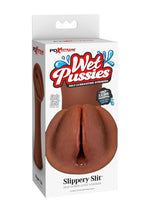 Load image into Gallery viewer, Pdx Extreme Wet Pussies Slippery Slit Self Lubricating Stroker - Chocolate
