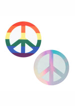 Load image into Gallery viewer, Peekaboo Pride Peace Signs Pasties - Rainbow
