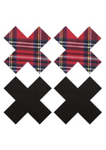 Load image into Gallery viewer, Peekaboo Schoolgirl X Pasties - Black/Red
