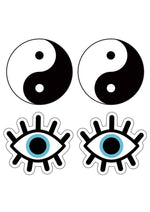 Load image into Gallery viewer, Peekaboo Yin and Yang Pasties - Blue/White
