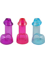 Load image into Gallery viewer, Penis Shooters Double Shot Glasses - Assorted Colors Counter - 12 Per Display/Display
