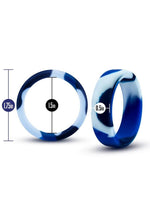 Load image into Gallery viewer, Performance Silicone Camo Cock Ring - Blue Camouflage
