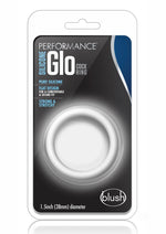 Load image into Gallery viewer, Performance Silicone Cock Ring - Clear/Glow In The Dark/White
