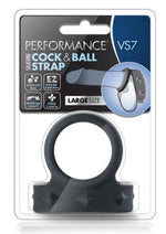 Load image into Gallery viewer, Performance Vs7 Silicone Cock and Ball Strap - Black - Large
