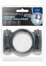 Load image into Gallery viewer, Performance Vs8 Silicone Double Cock and Ball Strap - Black

