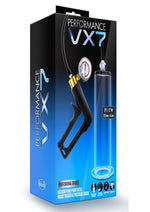 Load image into Gallery viewer, Performance Vx7 Vacuum Penis Pump with Brass Trigger and Pressure Gauge - Clear - 9.5in
