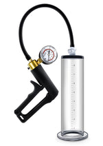 Load image into Gallery viewer, Performance Vx7 Vacuum Penis Pump with Brass Trigger and Pressure Gauge - Clear - 9.5in
