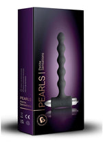 Load image into Gallery viewer, Petite Sensations Pearls Silicone Vibrating Anal Probe - Black
