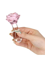 Load image into Gallery viewer, Pillow Talk Rosy Glass Anal Plug
