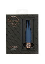 Load image into Gallery viewer, Pillow Talk Secrets Playful Rechargeable Silicone Massager - Blue/Rose Gold
