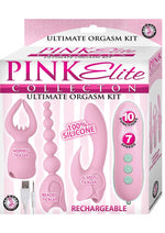 Load image into Gallery viewer, Pink Elite Collection Rechargeable Silicone Vibrator Ultimate Orgasm Kit - Pink