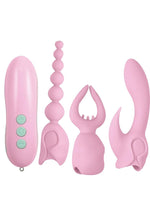 Load image into Gallery viewer, Pink Elite Collection Rechargeable Silicone Vibrator Ultimate Orgasm Kit - Pink