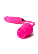 Load image into Gallery viewer, Pink Pussycat Vibrating Licking Rechargeable Silicone Rose with Remote - Pink
