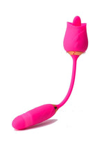 Load image into Gallery viewer, Pink Pussycat Vibrating Licking Rechargeable Silicone Rose with Remote
