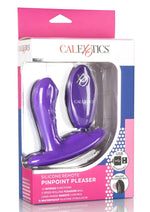 Load image into Gallery viewer, Pinpoint Pleaser Silicone Rechargeable P-Spot Vibrator with Remote Control - Purple
