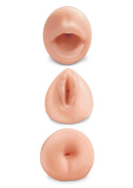 Load image into Gallery viewer, Pipedream Extreme Toyz All 3 Holes Masturbator Kit - Flesh/Vanilla - 4 Pieces
