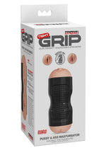 Load image into Gallery viewer, Pipedream Extreme Toyz Tight Grip Pussy and Ass Masturbator - Pussy and Butt - Black/Vanilla

