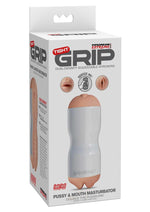 Load image into Gallery viewer, Pipedream Extreme Toyz Tight Grip Pussy and Mouth Masturbator - Pussy and Mouth - Vanilla/White
