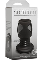 Load image into Gallery viewer, Platinum Premium Silicone - The Stretch - Medium Anal Expander Plug - Black