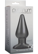 Load image into Gallery viewer, Platinum Premium Silicone - The Super Big End - Large Anal Plug - Charcoal/Grey