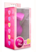 Load image into Gallery viewer, Play with Me Naughtier Candy Heart Ride Me Silicone Butt Plug - Pink