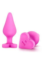 Load image into Gallery viewer, Play with Me Naughty Candy Heart Be Mine Silicone Butt Plug - Pink