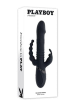 Load image into Gallery viewer, Playboy Big Bunny Energy Rechargeable Silicone Rabbit Vibrator - Black
