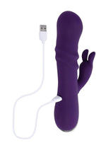 Load image into Gallery viewer, Playboy Bunny Punch Rechargeable Silicone Rabbit Vibrator with Twirly G-Spot Head
