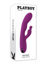 Load image into Gallery viewer, Playboy Busy Bunny Rechargeable Silicone Rabbit Vibrator - Purple
