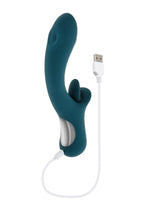 Load image into Gallery viewer, Playboy Harmony Rechargeable Silicone Vibrator with Clitoral Stimulator

