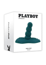 Load image into Gallery viewer, Playboy Have A Seat Rechargeable Silicone Vibrator with Remote Control - Blue
