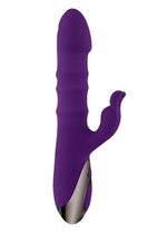 Load image into Gallery viewer, Playboy Hop to It Rechargeable Silicone Rabbit Vibrator - Purple
