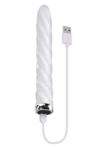 Load image into Gallery viewer, Playboy In A Twist Rechargeable Glass Vibrator
