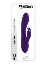 Load image into Gallery viewer, Playboy On Repeat Rechargeable Silicone Rabbit Vibrator - Purple
