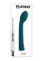 Load image into Gallery viewer, Playboy On The Spot Rechargeable Silicone G-Spot Vibrator - Teal

