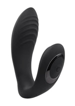 Load image into Gallery viewer, Playboy Play Time Rechargeable Silicone Dual Vibrator with Clitoral Stimulator - Black
