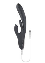 Load image into Gallery viewer, Playboy Rapid Rabbit Rechargeable Silicone Vibrator - Black

