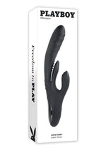 Load image into Gallery viewer, Playboy Rapid Rabbit Rechargeable Silicone Vibrator - Black
