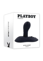 Load image into Gallery viewer, Playboy Sittin and Spinnin Rechargeable Silicone Vibrator with Remote Control - Black
