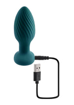 Load image into Gallery viewer, Playboy Spinning Tail Teaser Rechargeable Silicone Rotating Anal Plug with Remote Control

