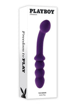 Load image into Gallery viewer, Playboy The Seeker Rechargeable Silicone Dual Vibrator - Purple

