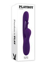 Load image into Gallery viewer, Playboy The Thrill Rechargeable Silicone Rabbit Vibrator - Purple
