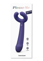 Load image into Gallery viewer, Please Me Rechargeable Silicone Vibrator - Blue/Moonlight Indigo