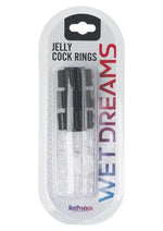 Load image into Gallery viewer, Hung Pleasure Stars Jelly Cock Rings - Black/Clear - 6 Per Pack

