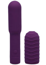 Load image into Gallery viewer, Pocket Rocket Elite Silicone Rechargeable Mini Vibrator with Removable Sleeve - Purple