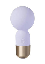 Load image into Gallery viewer, Pokewan Pocket Mini Vibrating Silicone Rechargeable Wand Massager - Purple/Rose Gold