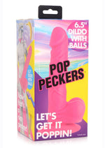 Load image into Gallery viewer, Pop Peckers Dildo with Balls - Pink - 6.5in
