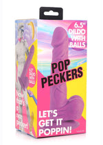 Load image into Gallery viewer, Pop Peckers Dildo with Balls - Purple - 6.5in
